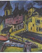 Ernst Ludwig Kirchner Pfortensteg in Chemnitz oil painting artist